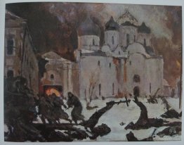 Fleeing of fascists from Novgorod