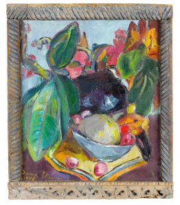 Still Life with Leaves, Fruit and Flowers