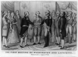 First meeting of Washington and Lafayette