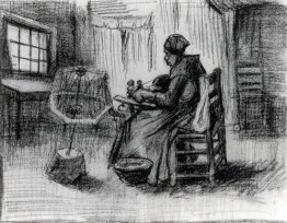 Peasant Woman Reeling Yarn