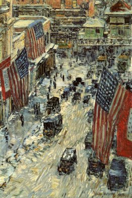 Flags on 57th Street, Winter