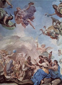 The Creation of Man (detail of decorative ceiling)