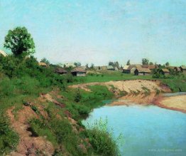 Village at the riverbank