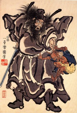 Shoki and Demon, Edo period