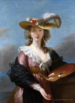 Self-portrait in a Straw Hat