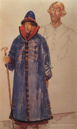 Costumes and make-up to the tragedy of Pushkin's Boris Godunov 