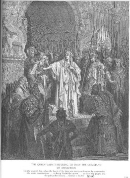 Queen Vashti Refuses to Obey Ahasuerus' Command