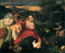 Madonna and Child with St. Catherine and a Rabbit