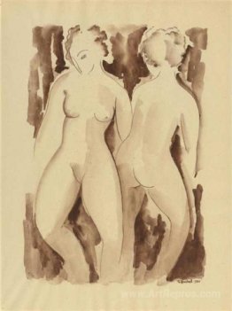 Two female nudes