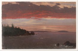 Schoodic Peninsula from Mount Desert at Sunrise