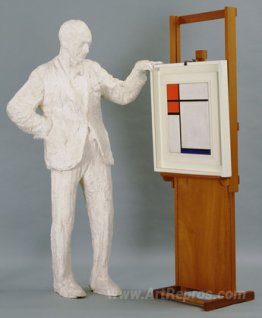 Portrait of Sidney Janis with Mondrian Painting