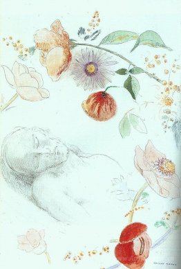 Bust of a Man Asleep amid Flowers