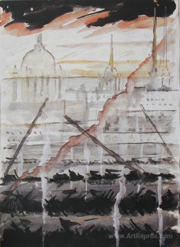 Leningrad in blockade. Sketch on the theme of "Leningrad Symphon