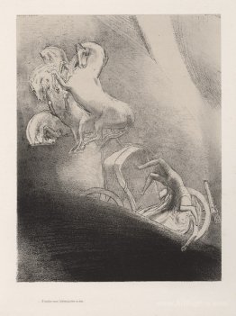 He falls, head-first, into the abyss (plate 17)