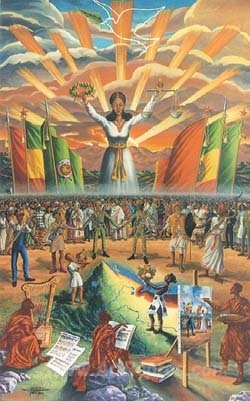 The Victory of Ethiopia (Central Panel - Through Our United Effo