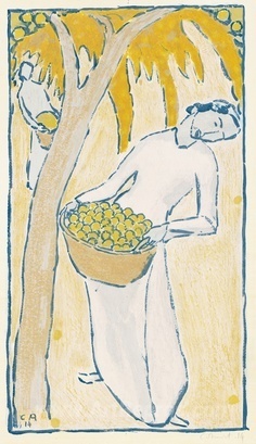 Fruit Harvest (Female Figure with Basket)