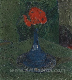 Poppy in Blue Vase