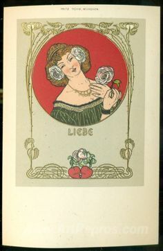 Postcard Love Heart Woman