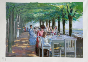 The Terrace at the Restaurant Jacob in Nienstedten on the Elbe