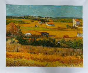 Harvest at La Crau, with Montmajour in the Background