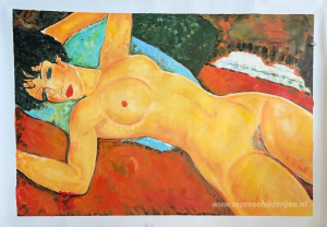 Sleeping Nude with Arms Open (Red Nude)