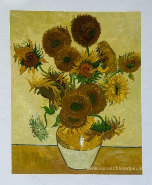 Still Life - Vase with Fifteen Sunflowers