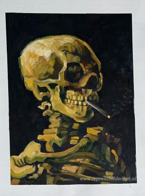 Skull with Burning Cigarette