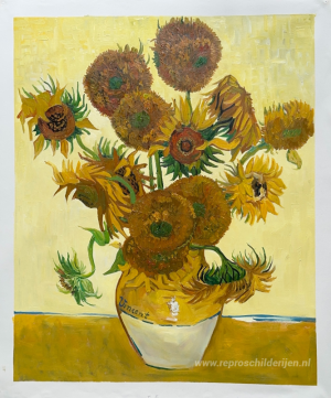 Still Life - Vase with Fifteen Sunflowers