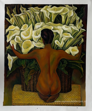 Nude with Calla Lilies